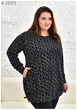Туніка жіноча великого розміру UF-Fashion МА-22271 60-62 синій - зображення 2