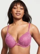 Бюстгальтер Victoria's Secret Sexy Tee Fleur Noir Lace Push-Up Bra 36B Рожевий - зображення 1