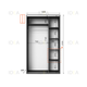 Шафа-купе IDEA серія 5 120 x 60 x 210 см Антрацит - изображение 2