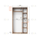 Шафа-купе IDEA серія 5 120 x 60 x 210 см Дуб сонома Дзеркало - изображение 2