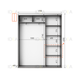 Шафа-купе IDEA серія 5 170 x 45 x 210 см Венге темний - изображение 2