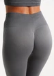 Легінси жіночі спортивні в рубчик з моделювальним швом Giulia LEGGINGS RIB S/M Grey-poppy seed - изображение 3