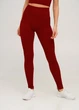 Легінси жіночі спортивні в рубчик з моделювальним швом Giulia LEGGINGS RIB S/M Bordo-winery, Весняні жіночі спортивні штани - зображення 7