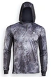 Худі дихаюча для риболовлі VA REPTILE SKIN Grey, розмір S, сонцезахисна з фільтром UPF50+ - зображення 1