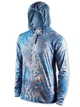 Худи дышащая для рыбалки VA REPTILE SKIN Blue, размер S, солнцезащитная с фильтром UPF50+ - изображение 4