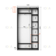 Шафа-купе IDEA серія 1 120 x 45 x 240 см Антрацит - изображение 2