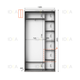 Шафа-купе IDEA серія 1 120 x 45 x 240 см Венге темний - изображение 2