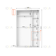 Шафа-купе IDEA серія 5 130 x 45 x 210 см Білий - изображение 2