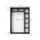 Шафа-купе IDEA серія 5 150 x 60 x 210 см Антрацит Дзеркало - изображение 2