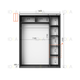 Шафа-купе IDEA серія 5 160 x 60 x 210 см Антрацит Дзеркало - изображение 2