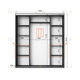 Шафа-купе IDEA серія 7 190 x 45 x 210 см Антрацит - изображение 2