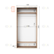 Шафа-купе IDEA серія 8 120 x 60 x 240 см Дуб сонома - изображение 2