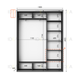 Шафа-купе IDEA серія 1 180 x 45 x 240 см Антрацит - изображение 2