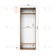 Шафа-купе IDEA серія 8 90 x 60 x 240 см Дуб сонома - изображение 2