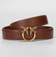 Ремень женский с логотипом Pinko Lover Berry H3 Belt Коричневый - изображение 1
