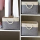 Ящик для зберігання з ручками MBM HOME TH-10 L GRAY/BEIGE текстильний сіро-бежевий - зображення 2