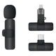 Петличний бездротовий мікрофон Borofone BFK12 Trophy lavalier Lightning/Type-C Black - зображення 1