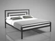 Двуспальная металлическая кровать Вереск от ТМ Теnero 180х190, Щит ДВП, 1-Я - изображение 1
