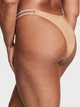 Женские трусики Victoria's Secret Shine Chain Strap Lace Brazilian со стразами M бежевые - изображение 2