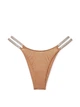 Женские трусики Victoria's Secret Shine Chain Strap Lace Brazilian со стразами M бежевые - изображение 4