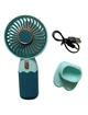 Портативный ручной аккумуляторный вентилятор Mini Fan ZB088 C Сине-бирюзовый USB - изображение 3