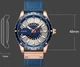 Наручные Кварцевые Мужские Часы Cayon 1996 CH0317 Gold-Blue - изображение 7