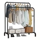 Вешалка напольная стойка для одежды с подставкой для обуви двойная Drying Rack Multifunction черная - изображение 4