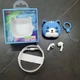 Беспроводные наушники Cat Hoco EW4G Bluetooth TWS блютуз стерео сенсорные в кейсе котик, Синий - изображение 7