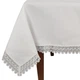 Скатерть белая большая Spitzenrand Villa Grazia 160х300 - изображение 4