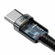 Кабель Baseus Cafule PD2.0 60W flash charging USB cableType-C-Type-C (20V 3A)2M Gray+Black (CATKLF-HG1) - зображення 4