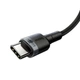 Кабель Baseus Cafule PD2.0 60W flash charging USB cableType-C-Type-C (20V 3A)2M Gray+Black (CATKLF-HG1) - зображення 7