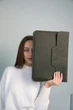 Шкіряна сумка-чохол для ноутбука 13" Apple / Asus / Dell / Lenovo / HP / Honor / Acer / Huawei / Xiaomi - (LC-06) - Зелений - изображение 2