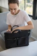 Шкіряна сумка-чохол для ноутбука 14" Apple / Asus / Dell / Lenovo / HP / Honor / Acer / Huawei / Xiaomi - (LC-01) - Чорний - изображение 4