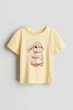 Футболка для девочки желтая Кролик H&M 98-104см (400095432) - изображение 1