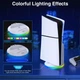 Вертикальный стенд PS5 Slim подставка держатель BebonCool для Sony PlayStation PS5 Slim с RGB подсветкой и 2 USB Hub Белый - изображение 2