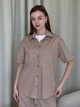 Сорочка лляна оверсайз жіноча Merlini Ніно 200001204 L-XL Бежева (200001204_2) - зображення 4