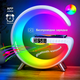 Настільна смарт-лампа нічник з Bluetooth колонкою та бездротовою зарядкою G63 RGB G-Smart Light Білий - изображение 1