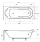 Ванна акрилова BESCO BONA 180x80 см. - зображення 3