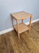 Стеллаж, этажерка на 2 полочки из натурального дерева WoodDecor, покрытый лаком - изображение 5