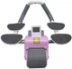 Фитнес колесо для пресса RIAS Double Wheel с упорами для локтей Purple-Grey - изображение 3