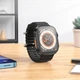 Розумний смарт годинник Smart Watch Hoco Y12 Ultra 49mm електронний з магнітною зарядкою та мікрофоном чорний - зображення 4
