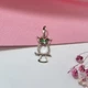 Серебряная подвеска подвес Сова (контур) с зелеными глазками в камнях серебро 925 родированное 3280р 1.50г - изображение 4