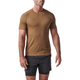 Футболка тактическая потоотводящая 5.11 Tactical PT-R Charge Short Sleeve Top 2.0 S Battle Brown Heather - изображение 1