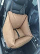 Автокресло сумка-переноска лежак для собак животных автомобильная переноска 50х 45 см полностью съемный чехол Коричневый - изображение 9