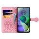 Чохол Embossed Cat and Dog для Motorola Moto G54 / G54 Power книжка шкіра PU з візитницею рожевий - зображення 2