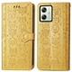 Чохол Embossed Cat and Dog Motorola Moto G54 / G54 Power книжка шкіра PU з візитницею жовтий - зображення 4