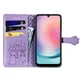 Чехол Embossed Cat and Dog для Samsung Galaxy A24 / A245 книжка кожа PU с визитницей фиолетовый - изображение 2