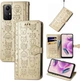 Чехол Embossed Cat and Dog для Xiaomi Redmi Note 12S книжка кожа PU с визитницей золотистый - изображение 1