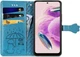 Чехол Embossed Cat and Dog для Xiaomi Redmi Note 12S книжка кожа PU с визитницей голубой - изображение 3