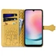 Чехол Embossed Cat and Dog для Samsung Galaxy A24 / A245 книжка кожа PU с визитницей желтый - изображение 2